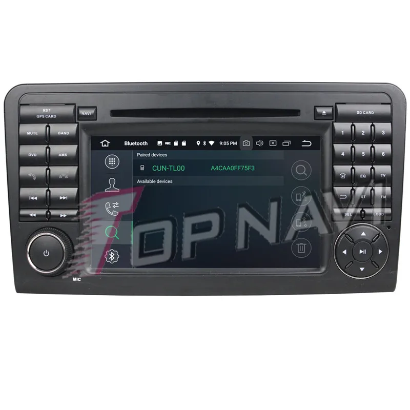 Topnavi 7 ''Android 9 0 авто мультимедиа для Benz ML класса W164 (2005 2006 2012) (ML300 ML350 ML450 ML500)
