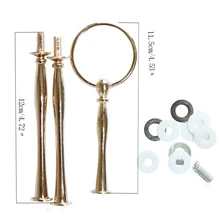 3 ярусный торт Тарелка стенд(без пластины) ручка фитинг Металлические Свадебные украшения Дети День Рождения вечерние много праздничных принадлежностей