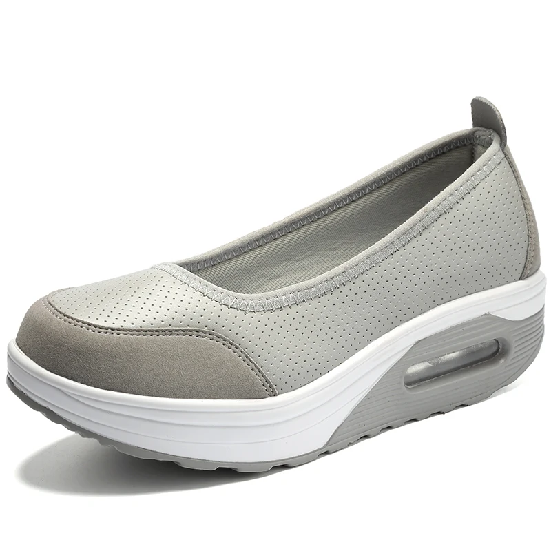 Размер 42; женская обувь для тенниса; коллекция года; женская спортивная обувь для спортзала; устойчивая дышащая обувь на воздушной подушке; кроссовки на толстой подошве; женская обувь для тенниса - Цвет: Серый