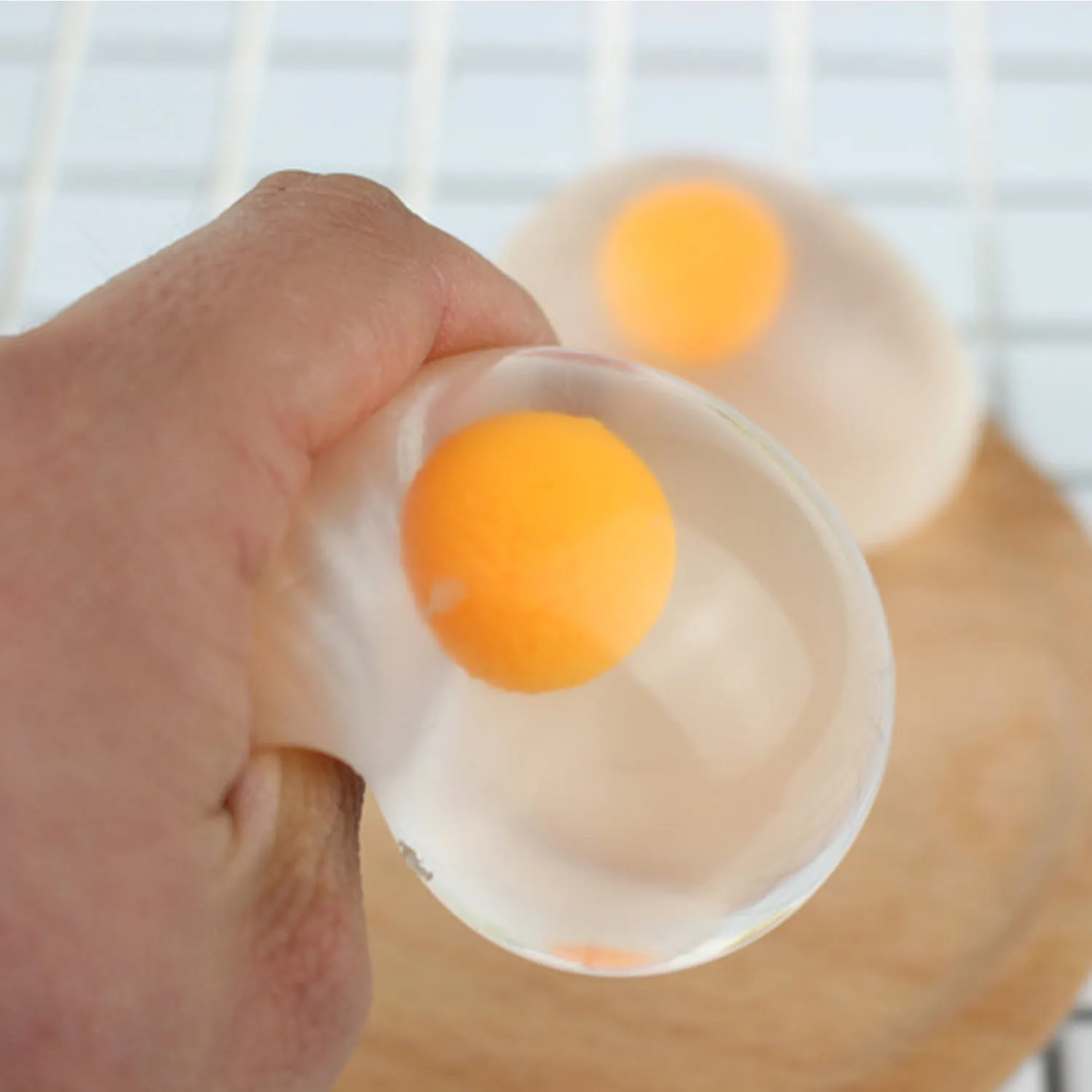 

Besegad 4PCS Soft Funny Slow Rising Squishy Lazy Egg Squeeze Clear Egg Squishies Venting Balls Decompression Relieves Stress Toy