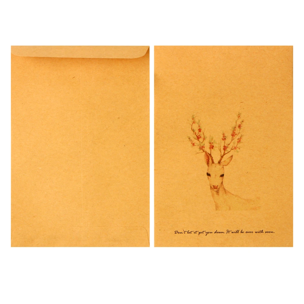 20 шт. олень бумага конверт дизайн милые мини конверты Винтаж Европейский стиль для карты Скрапбукинг подарок