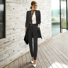 2018 Elegant Office suits Women’s Suit+dress Office lady 2 Piece Sets With a Chic Belf Ladies OL Formal Work Wear Business suit