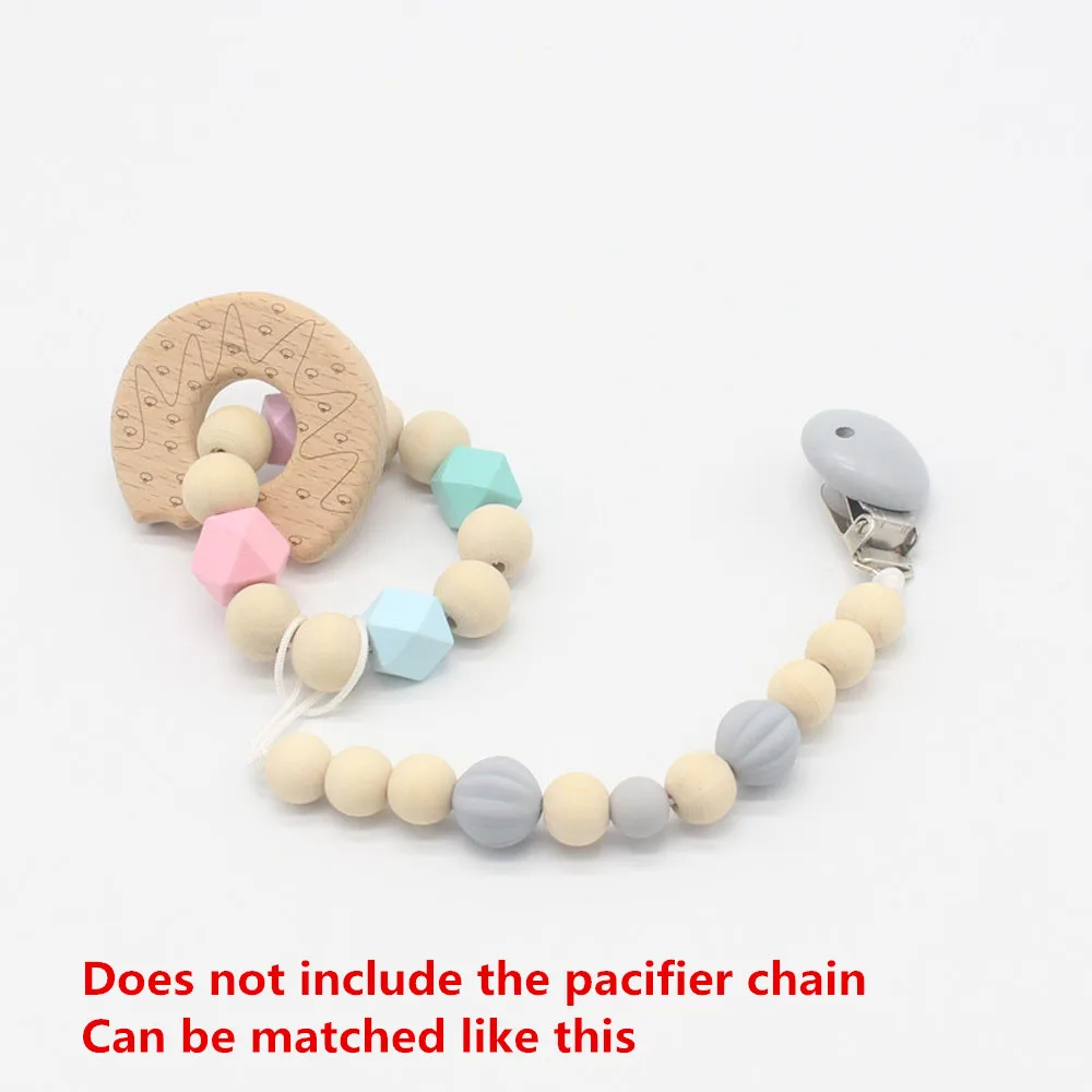1pc Baby Teething Rings Bracelet Crafts Toddler Toys Training Teethers Safety Wood Beads Rattles Mobiles|Интерактивные игрушки