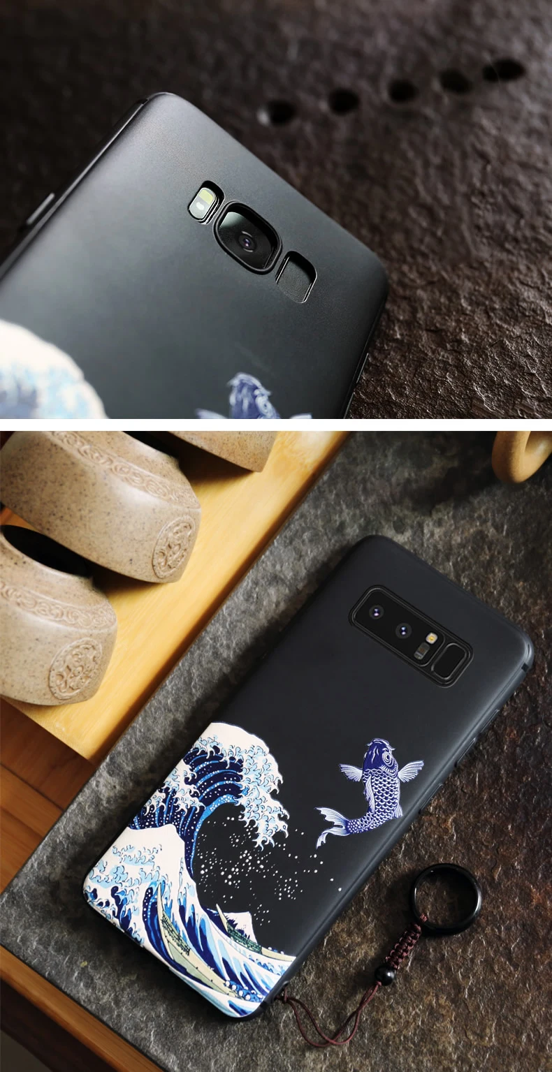 Для samsung Galaxy S9 S8 Plus S7 S6 edge чехол 3D рельефная Матовая Мягкая задняя крышка чехол LICOERS Официальный чехол для Galaxy S9+ S8+ Fundas