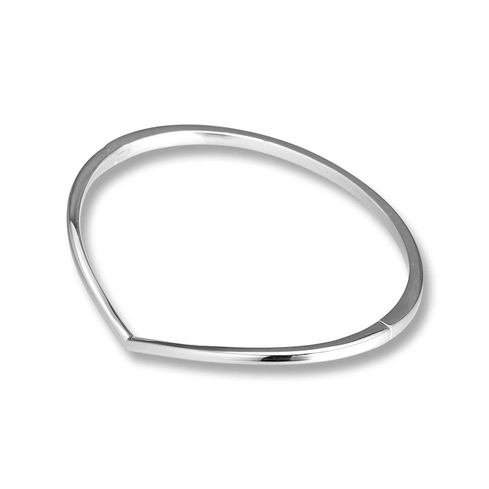 

2019 New Spring Silver 925 Jewelry Shining Wish Silver Bangle Smooth Charm Fashion Bangles Bracelets for Women Accessories