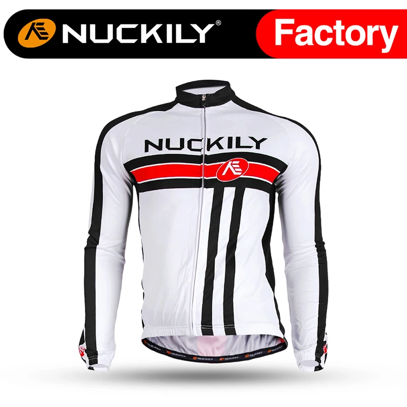 

Nuckily Winter wholesale custom warm fleece long sleeve cycling jersey ME004