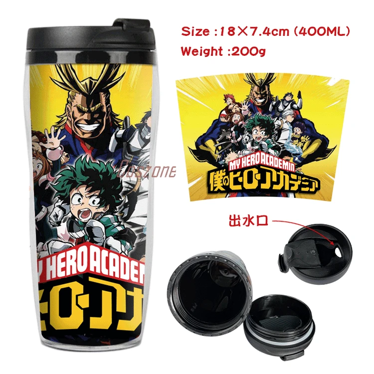 

Anime My Hero Academia Double-deck Cup Coffee Vacuum Cup 400ML Large Capacity Portable Cup Cosplay Gift