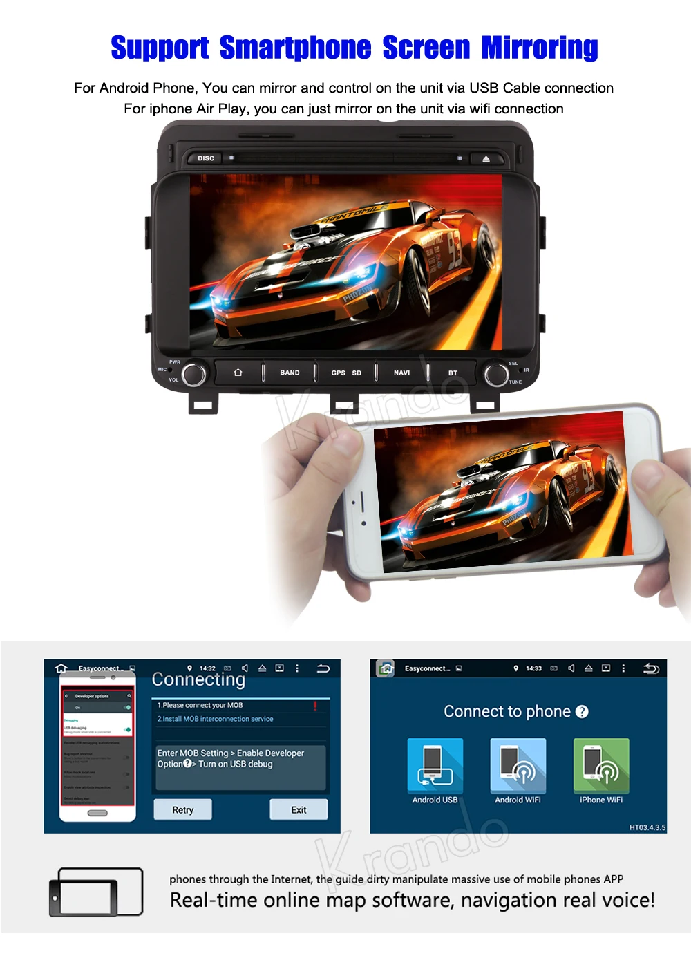 Perfect Krando 8" Android 9.0 car audio radio for Kia K5 Optima 2014-2015 gps dvd player navigation multimedia system WIFI 3G DAB+ 4