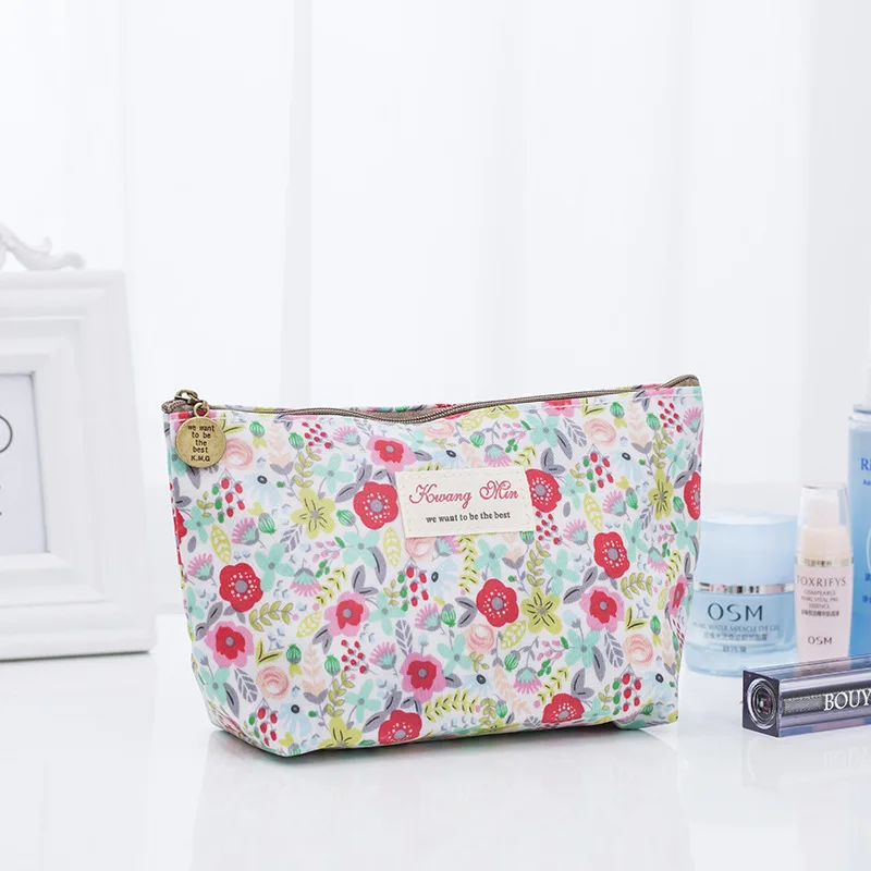 2019 المرأة حقيبة مستحضرات تجميل القطن المكياج غسل حقيبة ورود للزينة السخافات المنظم الفاصل الحقيبة السفر التجميل حالات
