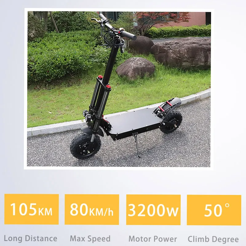 Top No tax Long Distance 105km electric scooter 80km/h high powerful new 11" foldable electric kick scooter e scooter with seat 0