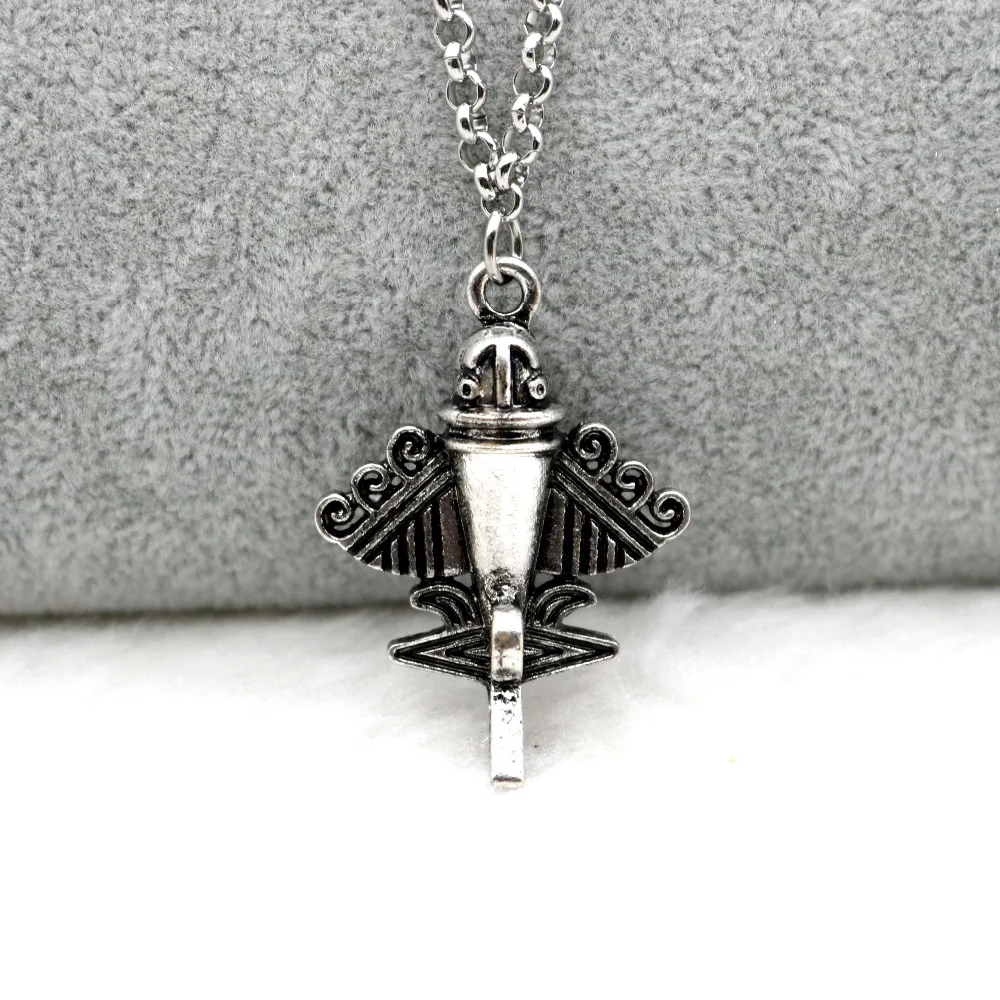 Винтажное ожерелье с подвеской из нержавеющей стали с изображением древних пришельцев, летающих самолетов Jet-9
