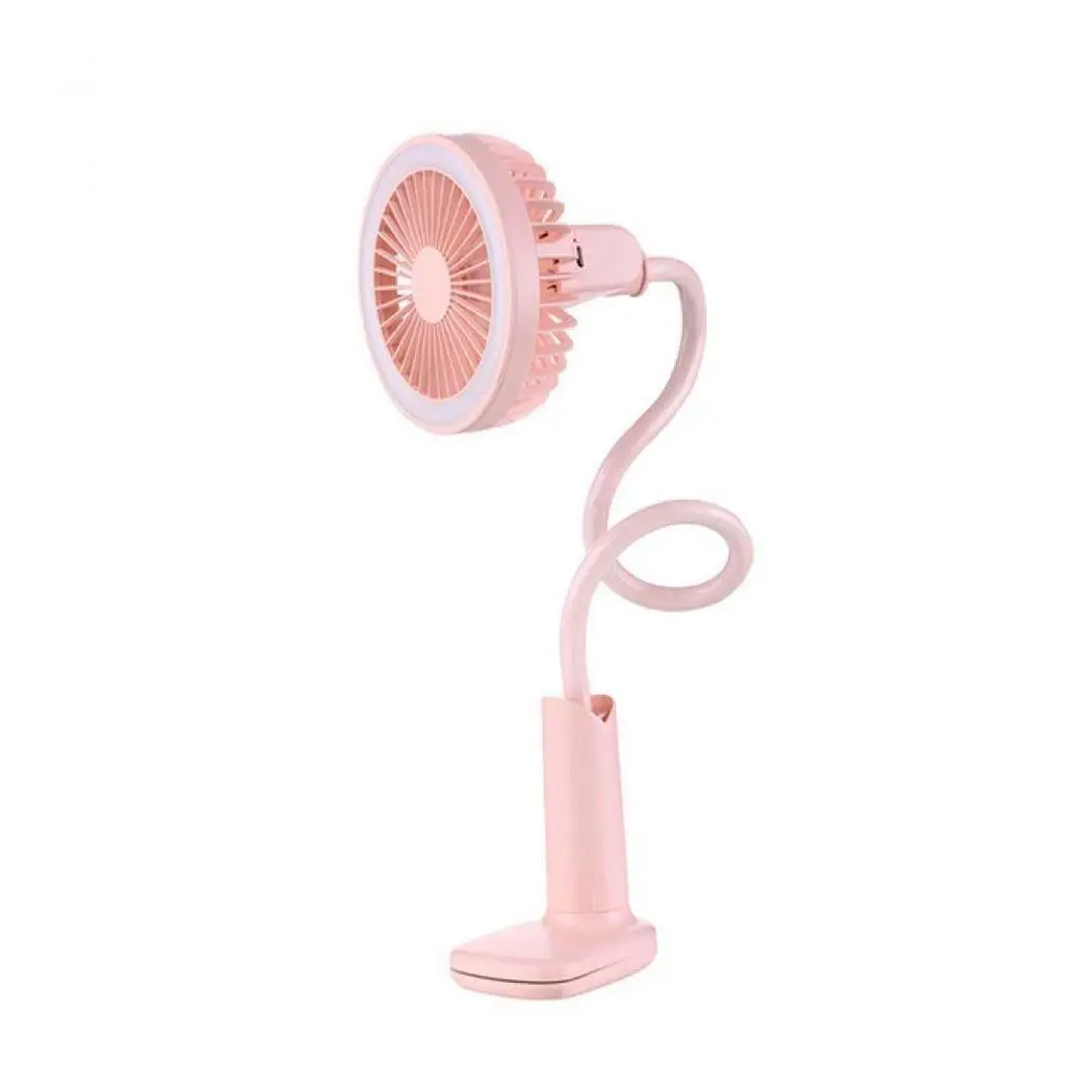 

Mini Desktop Clip Fan 360 Degree Rotation Electric Fan With LED Light Portable Office Home Summer Ventilate Cooling Air Cooler