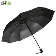 Onme Ветрозащитный складной автоматический зонт от дождя для женщин, роскошные большие ветрозащитные зонты от дождя для мужчин с черным покрытием 10 к