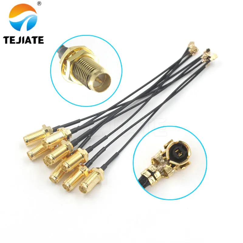 5-Pack SMA Female to uFL Antenna Coax Adapter Assembly with RG178 Pigtail Cable