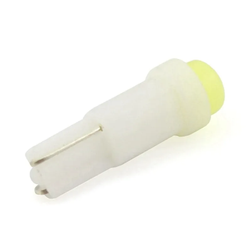 T5 Car Styling Cob 1 Smd  Led Car Door Wedge Reading Lamp Automobile Dashboard Light Instrument Bulb 12V .03