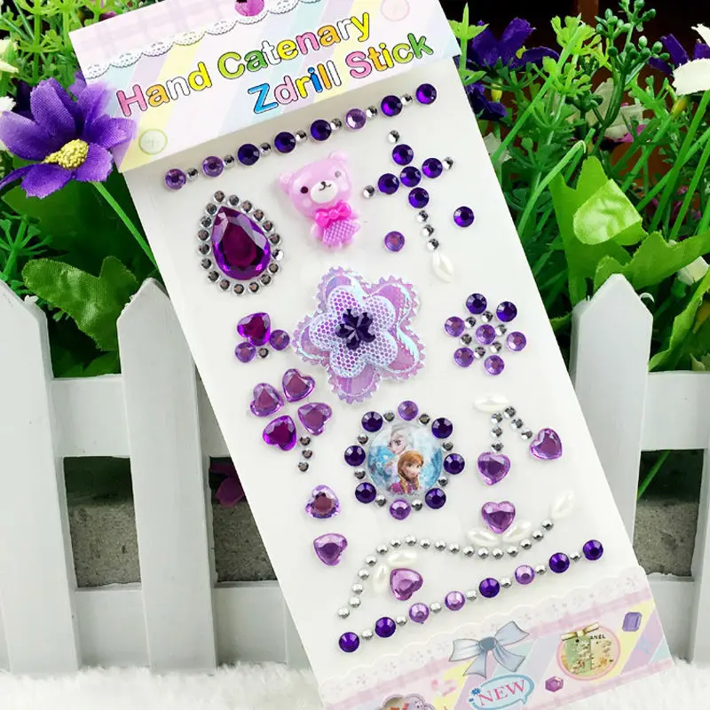 The new children's sticker DIY acrylic diamond rhinestone diamond stickers cartoon stickers children