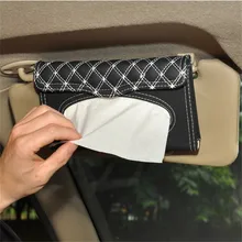 Автомобильный комплект коробка для салфеток Универсальный PU автомобильный солнцезащитный козырек подвесной Тип Вышивка Узор тканевый чехол в автомобиль Стайлинг