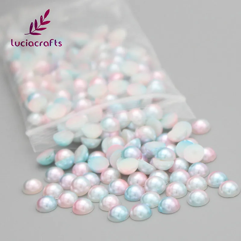 Полукруглые Имитационные жемчужины Lucia crafts 3/4/5/6/8 мм зеркальные бусины для