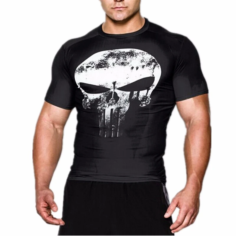 Nueva camiseta de compresión de Fitness para hombre Anime superhéroe calavera Capitán América camiseta en 3D|compression shirt|3d t shirtcompression shirt - AliExpress