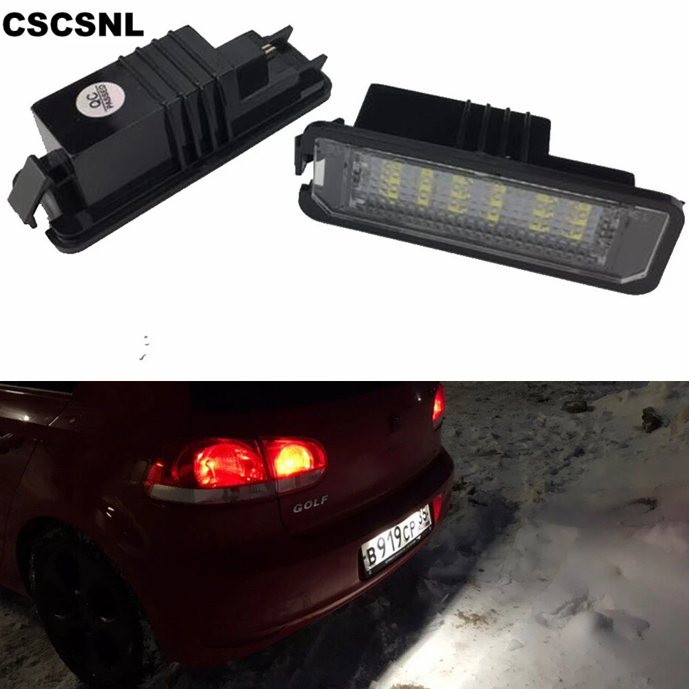 Светодиодный светильник для номерного знака VW Volkswagen EOS 06 ~ GOLF 4/5/6/7 LUPO 99 Passat CC 09 Beetle