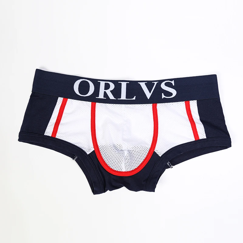 Новинка ORLVS, Фирменное Сексуальное мужское нижнее белье, боксеры, Cuecas, игривое однотонное гей нижнее белье, calzoncillos hombre, слипы, мужские шорты, спортивные