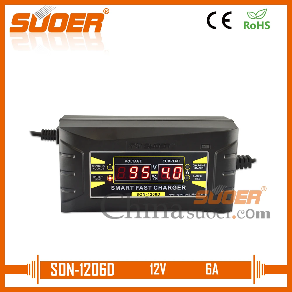 

Suoer Fast Charger 6A 12V Car Battery Charger (SON-1206D)