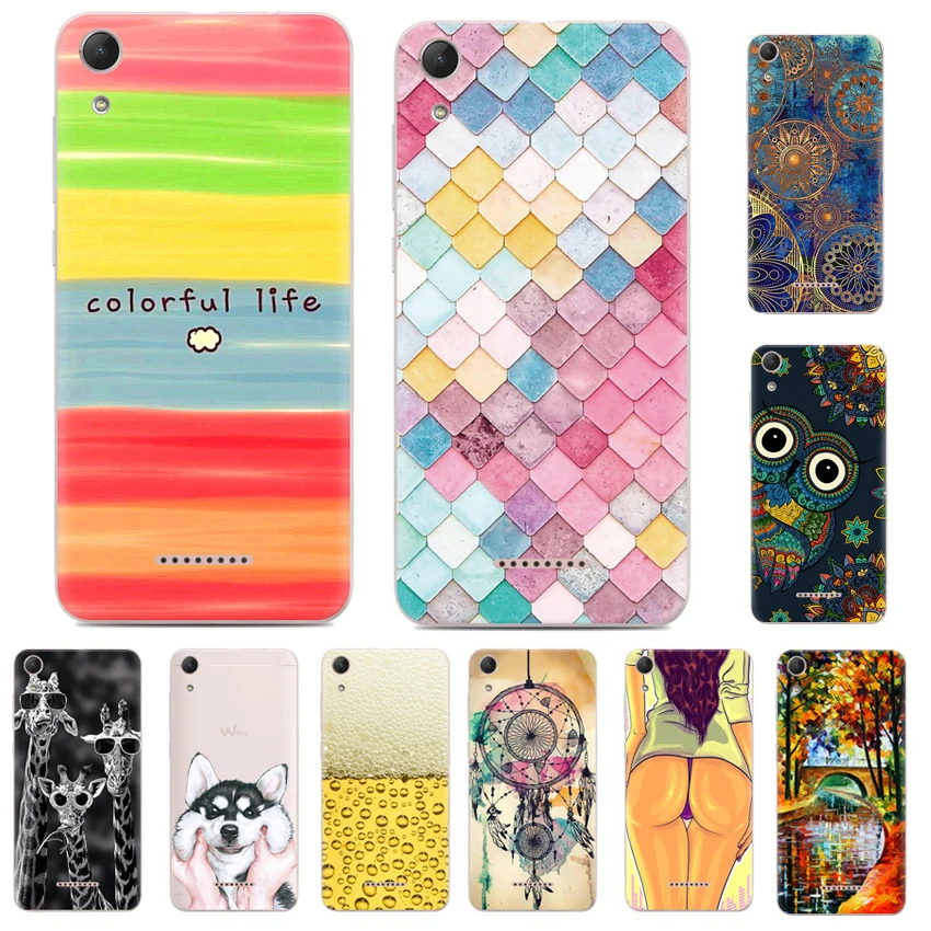 LULUMI Colorful Rhombus Geometry Soft TPU Phone Case For Wiko Lenny 4 Raiwbow Stripe Capas for wiko lenny4 Back Cover fundas |