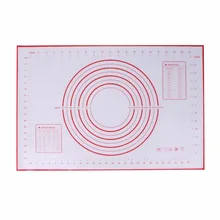1 шт. силиконовый коврик для теста для торта, глиняная помадка, кондитерские изделия, лист для выпечки, Кондитерские доски 60x40 см, черный/красный C42