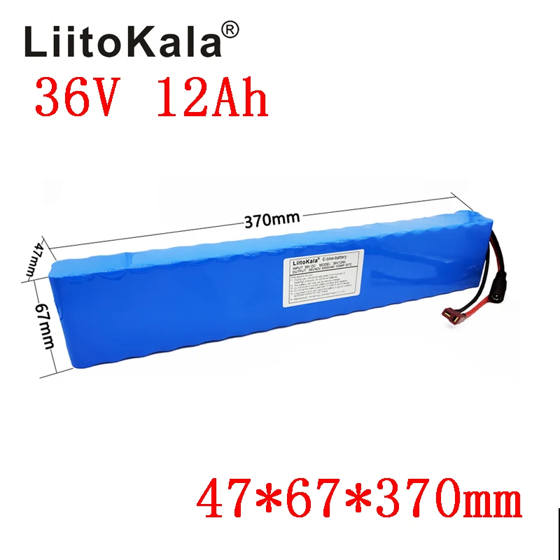 

LiitoKala 36V 12ah electric bicycle battery pack 42V 18650 Li-Ion Battery 500W High Power and Capacity 42V Motorcycle Scooter
