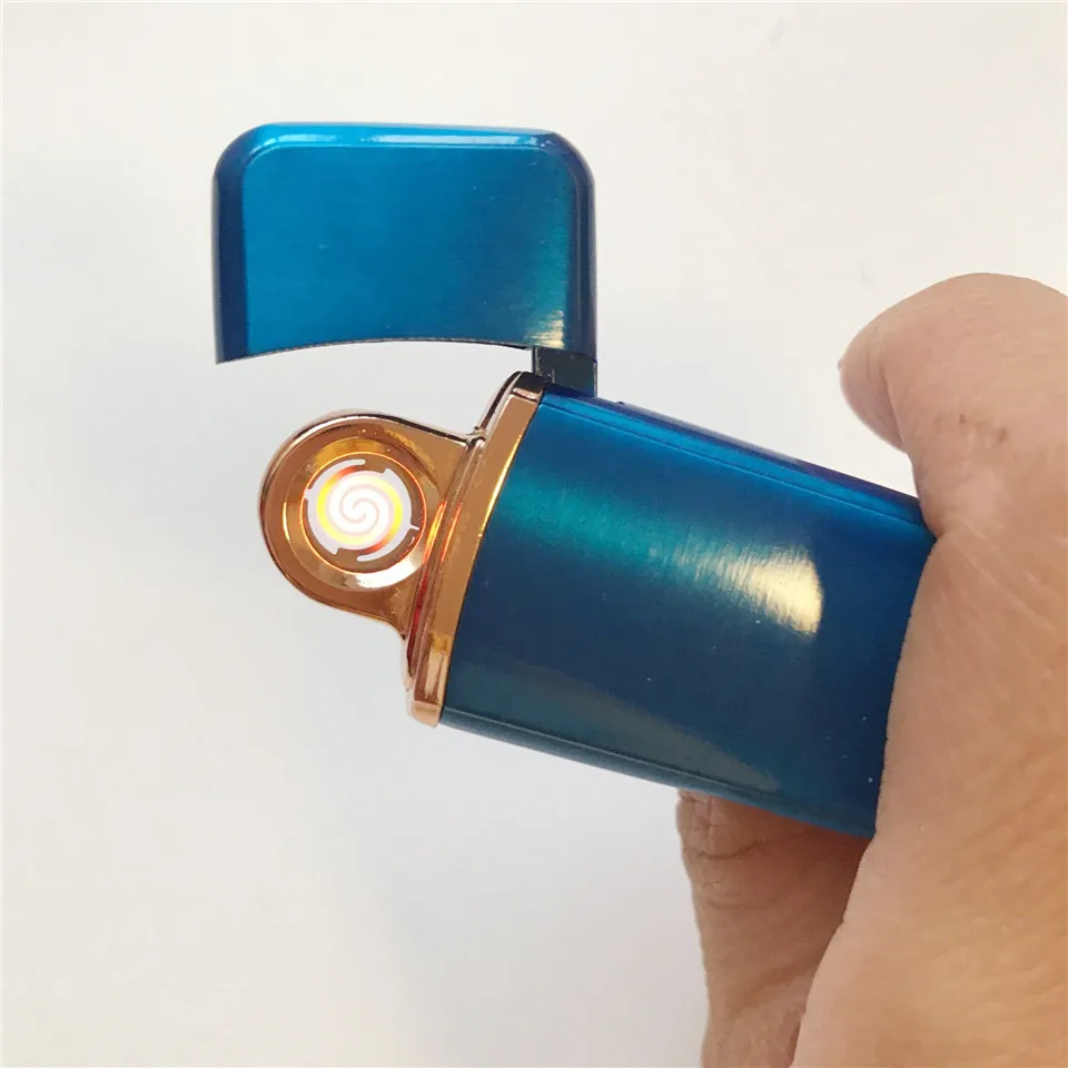 Touch Sensitive USB Electric Lighter Windproof  Rechargeable Turbo Electronic Lighter (2)