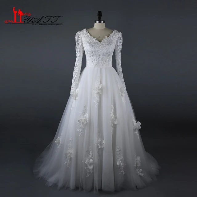 Muslim 2017 Wedding Bridal Dresses Lace Long Sleeves Flowers Elegant Muslim 2017 Wedding Bridal Dresses Lace Long Sleeves Flowers Elegant Women Vintage Arabic Gown Real