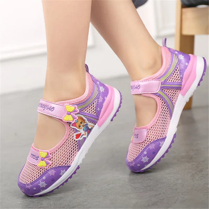 

summer priness kids casual shoes girls mesh breathable sandals toddler girl running sport shoes brand new fashion tenis infantil