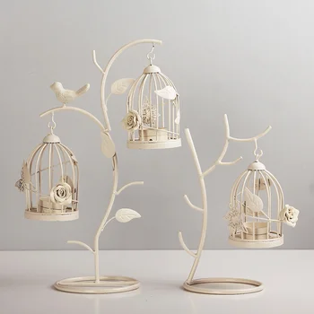 

Moroccan Style Candle stick Candleholder Vintage Tea Light Candle Holder Hollow Bird Cage Candlestick Wedding Decor Gifts