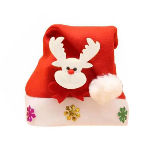 Рождественская Детская шапка Рождественский подарок Детский Взрослый светодиодный Рождественский головной убор Санта Клаус Олень Снеговик Рождественский подарок шапка