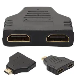 HDMI Мужской Двойной HDMI Женский 1 до 2 Way Splitter адаптер для HD ТВ Горячие DH Профессиональный Прямая доставка Futural цифровой JUN16