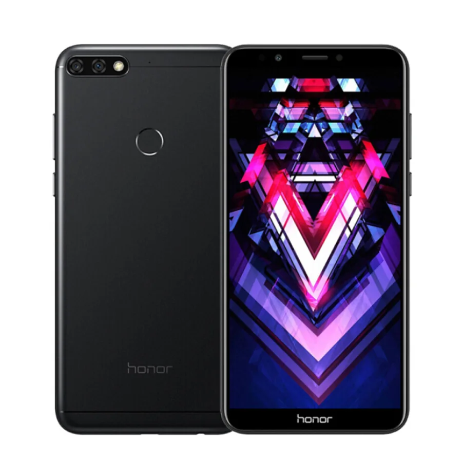 Мобильный телефон honor 7C с глобальной прошивкой, 3 ГБ, 32 ГБ, 5,99 дюйма, Восьмиядерный процессор Snapdragon, камера 13 МП, 3000 мА/ч, сотовый телефон с отпечатком пальца - Цвет: 3G 32G black