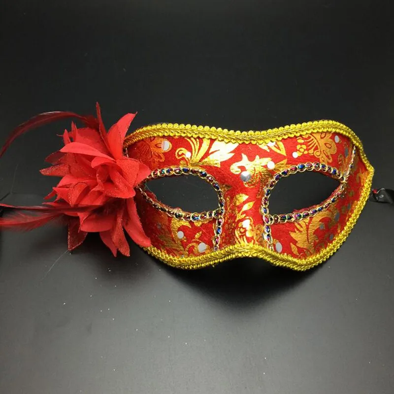 Красочные кружевные перьевые маски маска венецианской принцессы женские маскарадные маски для глаз карнавальные вечерние реквизиты на Рождество Хэллоуин - Цвет: 15