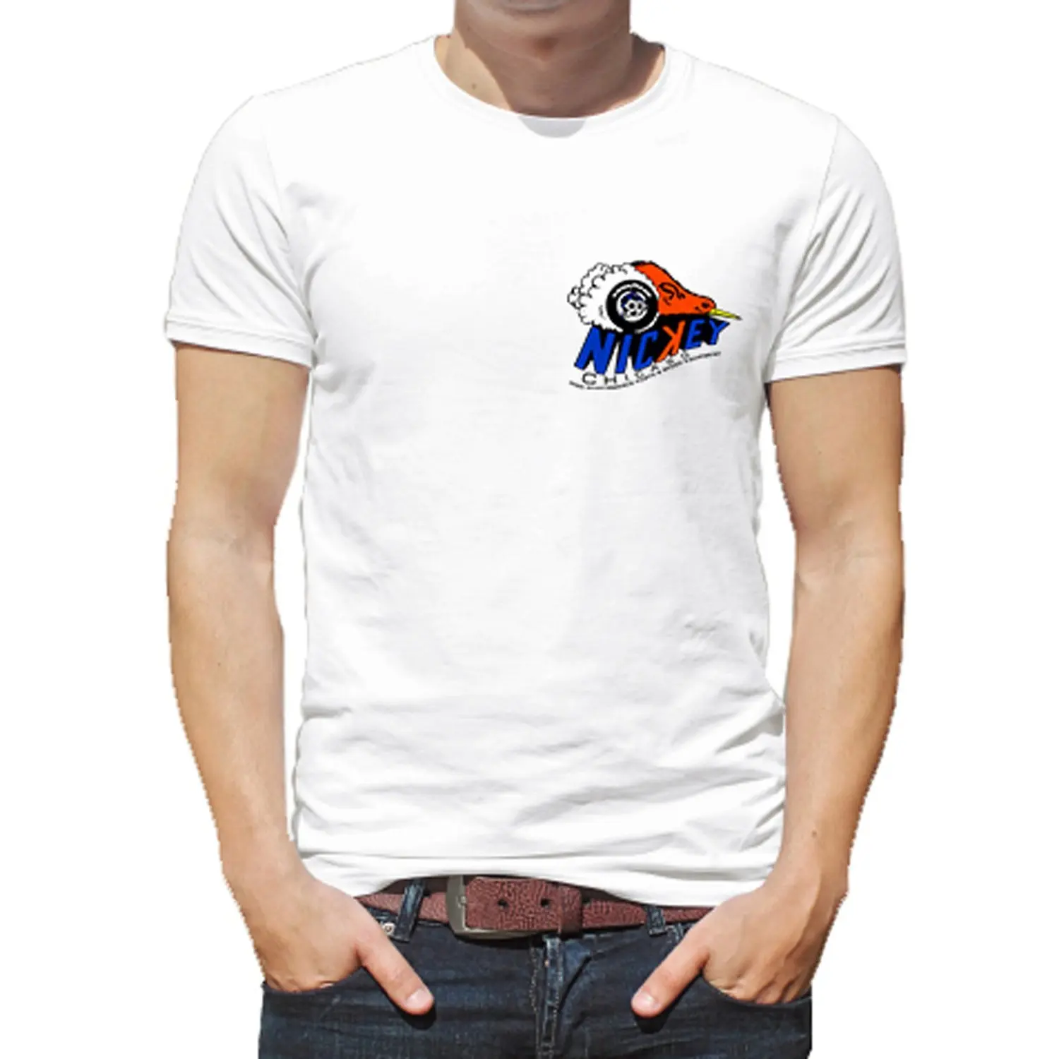 Мужская футболка в американском стиле Nickey Chicago Hot Rod Car Rat Nostalgia Drag racing Rac лето 2019|t-shirt