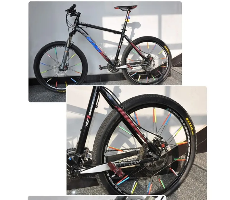 12 PCS  Bag Bicycle Bike Wheel Spokes Reflective Sticker Tube Warning DIY Cycling Reflector Reflective 7cm Fast Shipping   (2)