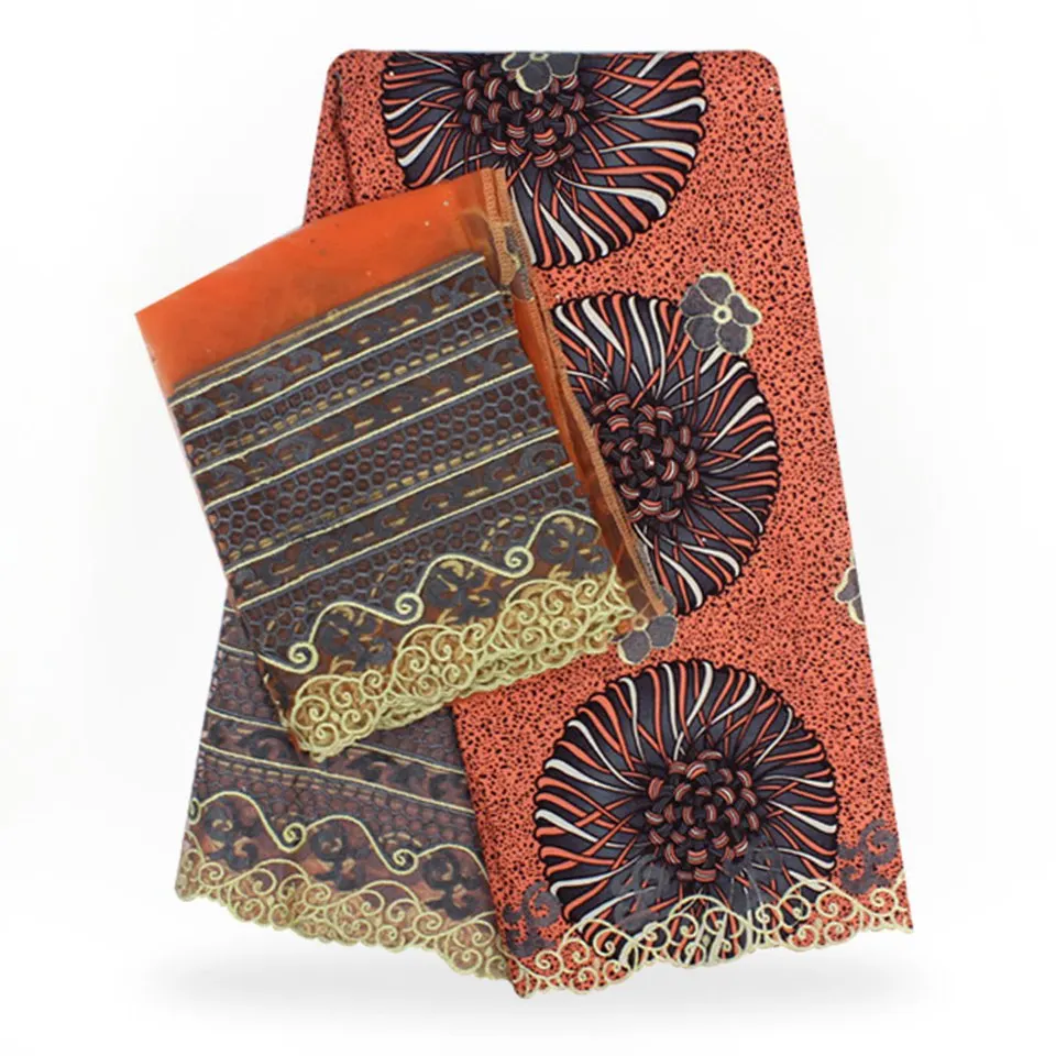 

Mitex Holland Lace Wax Print African Fabrics Kitenge/Pagnes/Tissues Africain/Chitenge/ Fabric For Dressmakings/Sewing YLWT-4