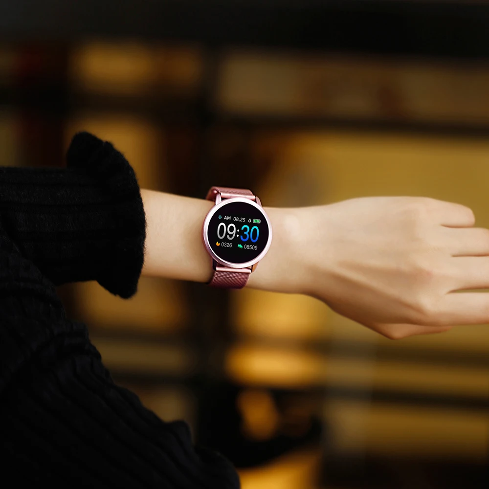 VESTMADRA Новые смарт часы Q8 OLED из нержавеющей стали водонепроницаемые носимые
