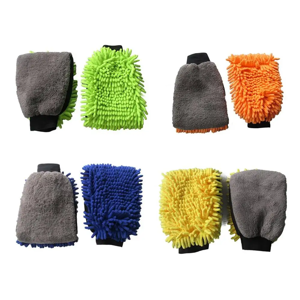 

Car Wash Waterproof Gloves Car Wash Gloves Double-Sided Chenille Coral Plush Gloves Car Cleaning Supplies