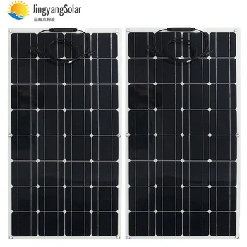

High efficiency 32 cells Sunpower 200W 18V ETFE Semi Flexible photovoltaic solar panel
