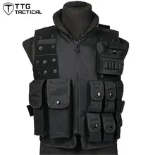 TTAGTACTICAL человек страйкбол CS военный Пейнтбол тактический охотничий боевой жилет с облегченной модульной системой переноски снаряжения тактический черный жилет тренировочный защитный жилет