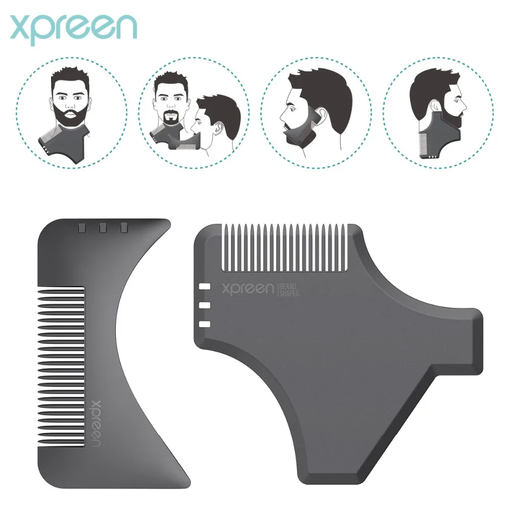 2 Pcs Xpreen High Quality Hair Brush Hairbrush Beard Styling Shaping