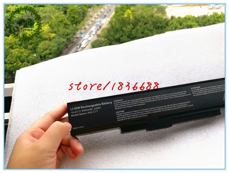 

GYIYGY 14.4V 4400mAh A32-C17 A41-C17 A42-C17 Laptop Battery for MEDION Akoya P7628 E7226T P7631T E7223T E7225 40045709 40045710