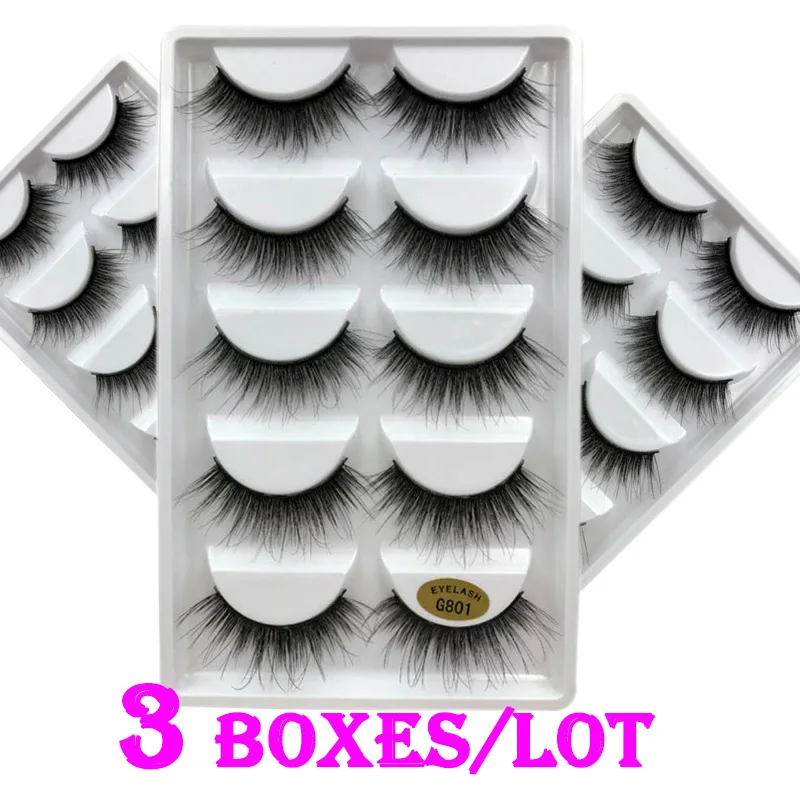 3D Mink False Eyelashes Natural Long Thick Crisscross Messy Fake Pure Hand Cotton Thread Beauty Makeup Stage Lash | Красота и