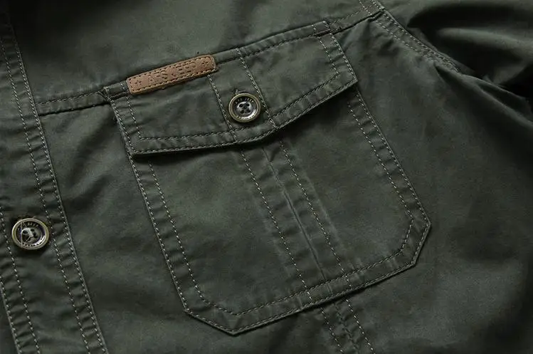 Мужская рубашка в Военном Стиле, свободная хлопковая Однотонная рубашка для отдыха, большие размеры, Мужская одежда, черный/армейский зеленый/хаки M-5XL