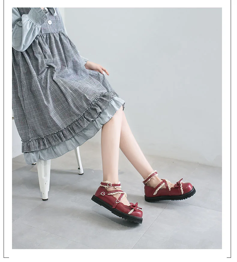 Обувь в стиле Лолиты; женская обувь для костюмированной вечеринки в японском стиле; цвет белый, красный, черный; обувь Kawaii; женские кроссовки в стиле Лолиты; милая обувь Zapatilla mujer