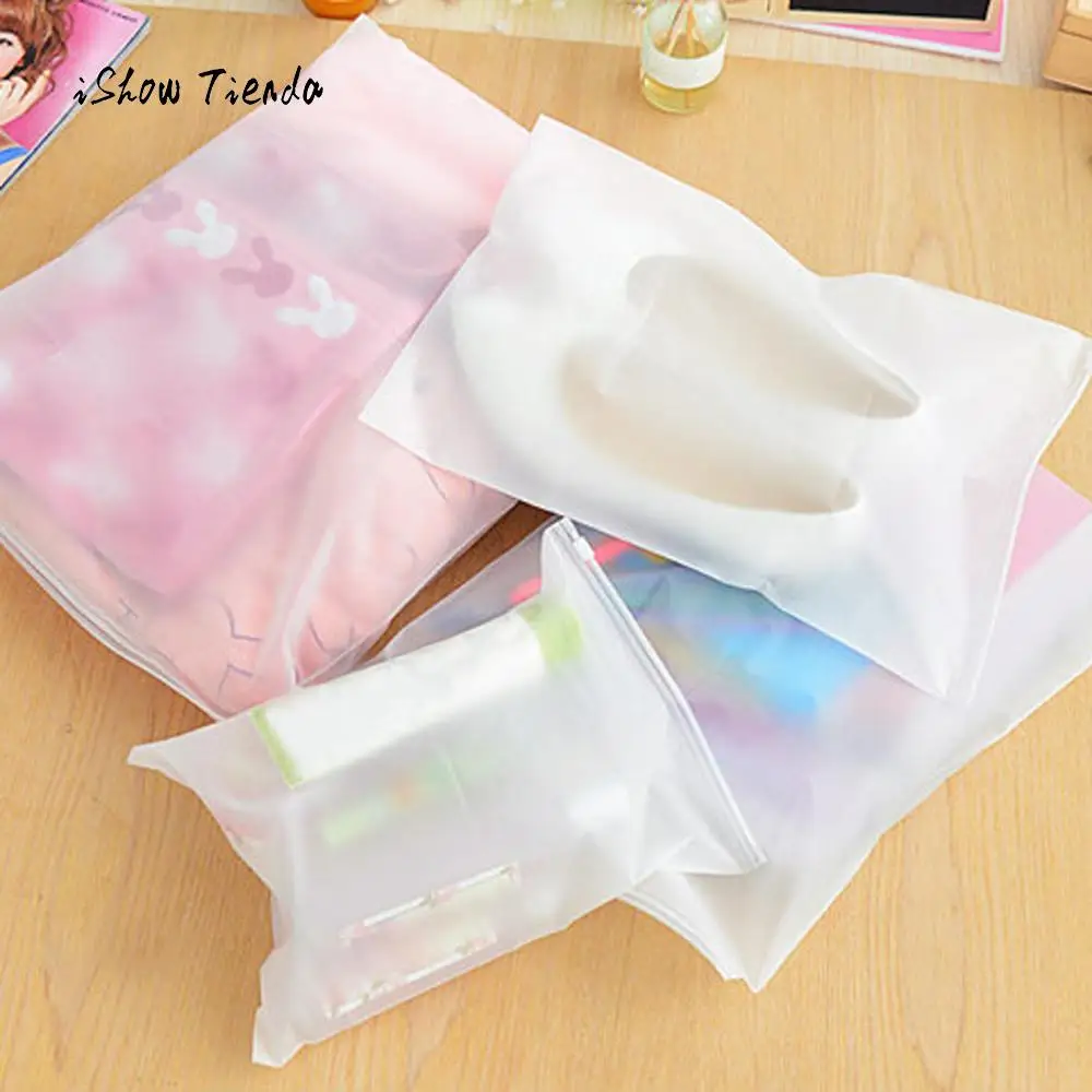 

1pcs Waterproof Translucent Zip Storage Bag Clothes Underwear Socks Organizer 2018 New Portable Storage Bags Home Travel Bags